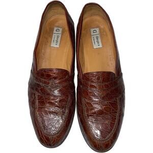 Giorgio's of Palm Beach Brown Genuine Crocodile Leather Penny Loafers   Size: 13